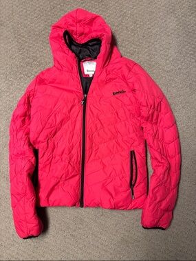 Bench Kids Bright Pink Hooded Puffer Jacket